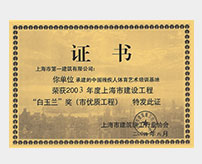 2003年度上海市建設(shè)工程白玉蘭獎